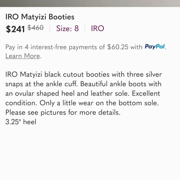 IRO Matyizi Suede Cutout Round Toe Bootie Block Heel Tan Natural Women's Size 39 - Picture 13 of 13